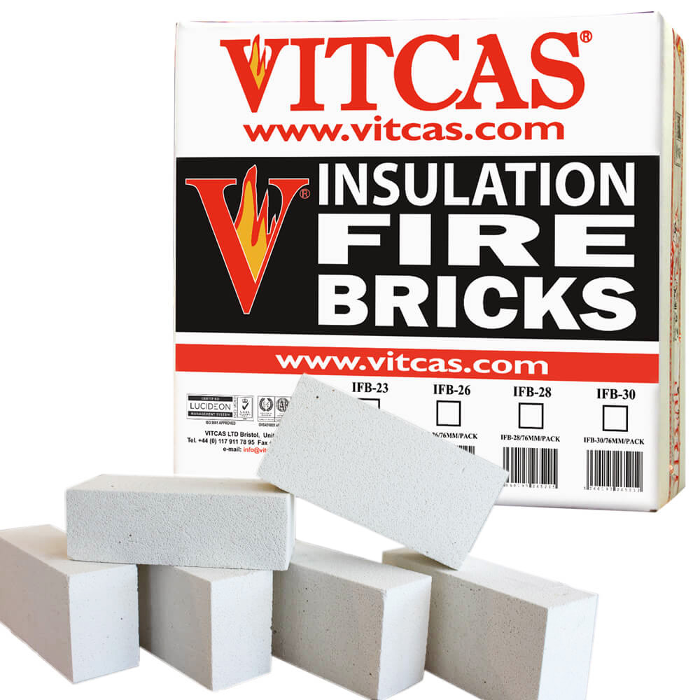 Insulating or Dense Firebricks for a DIY Oven? Lightweight white Vitcas Grade 23 insulating bricks