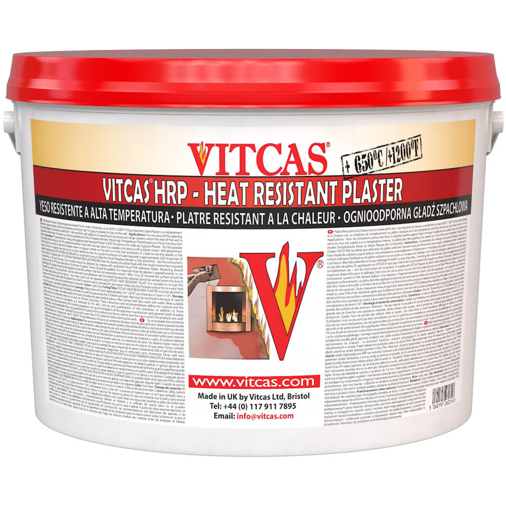 Vitcas Heat Resistant Plaster for compatible fireplace substrates